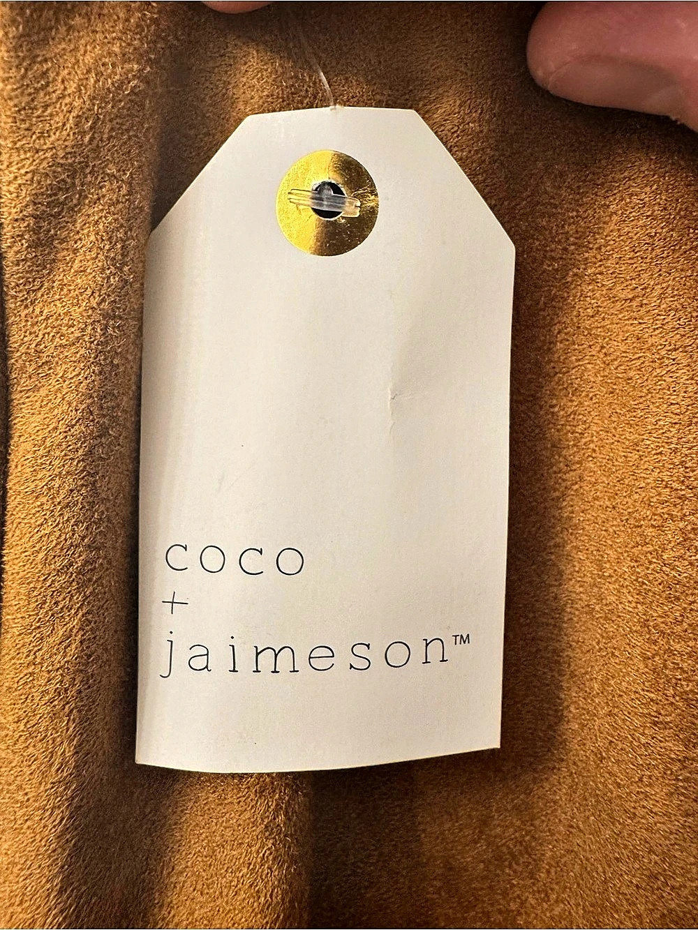 Coco + Jaimeson Microsuede Side Button Skirt Brown Medium - Picture 4 of 8